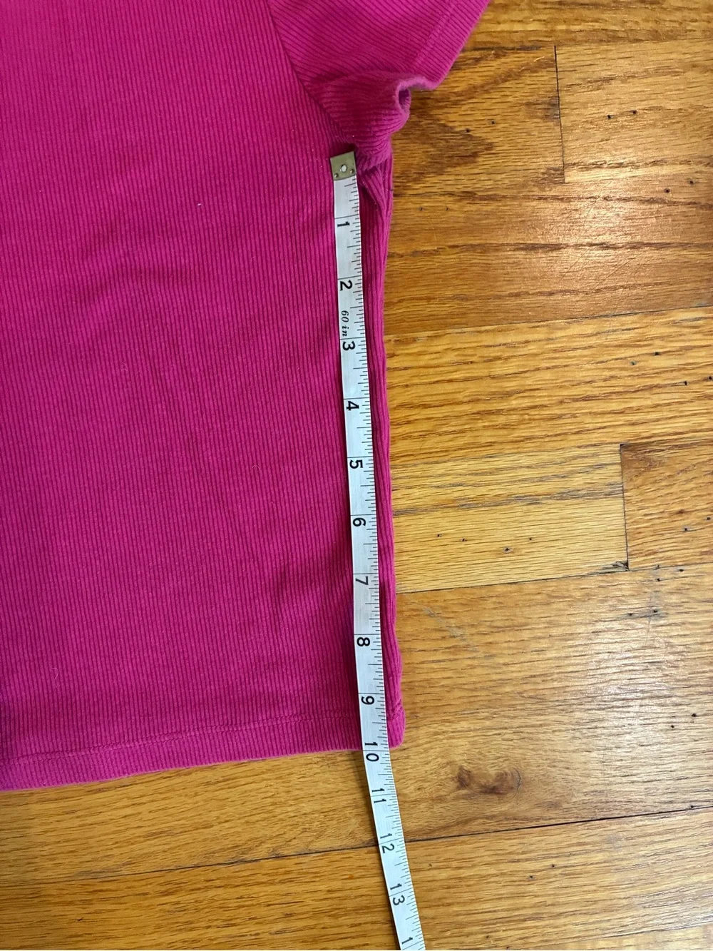 Gap Ribbed Scoop Neck Tee - Fuchsia Pink